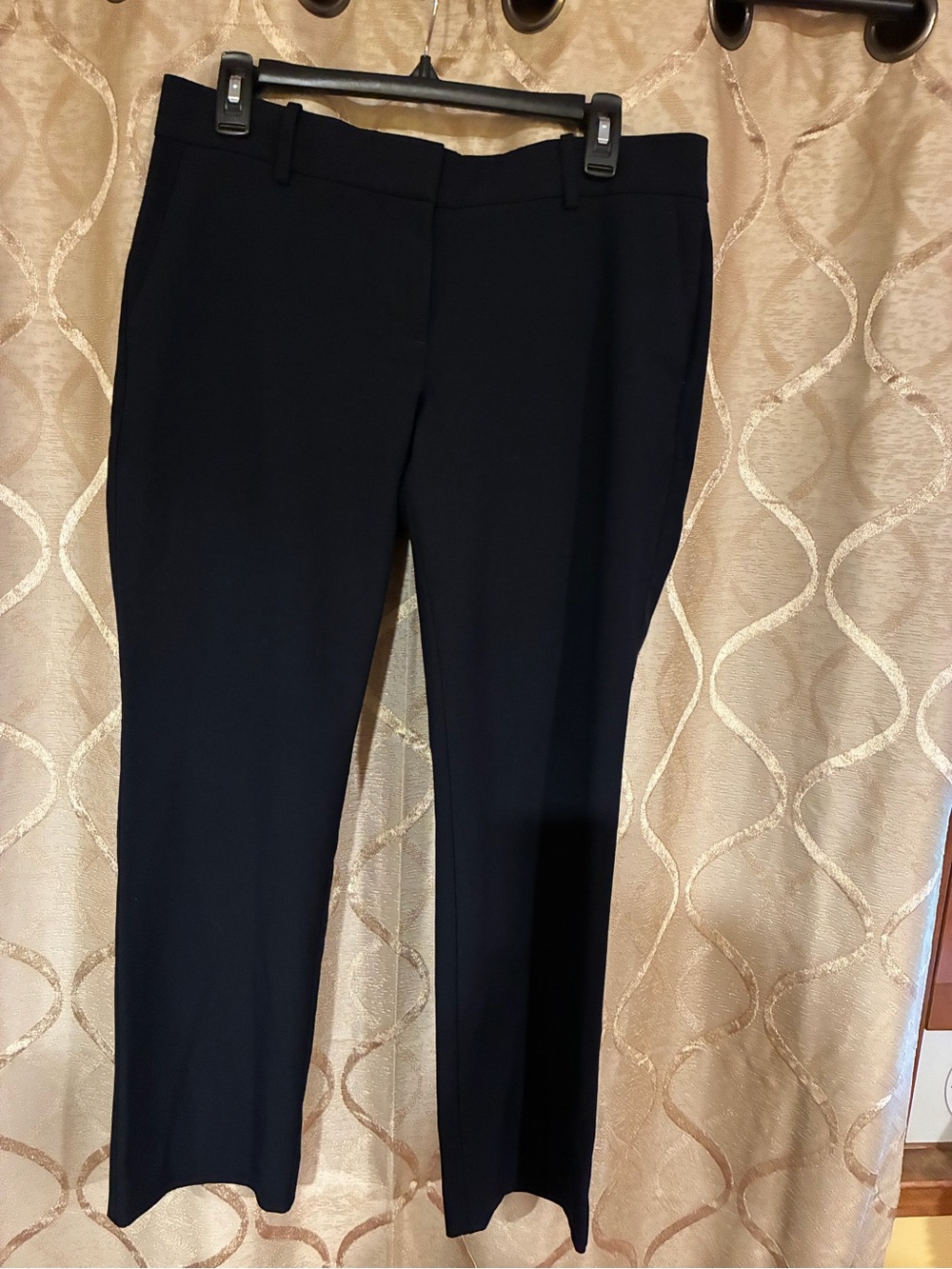 Ann Taylor Black Straight-Leg Dress Trousers